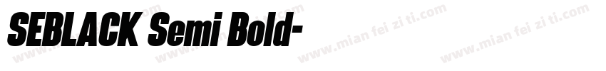 SEBLACK Semi Bold字体转换
